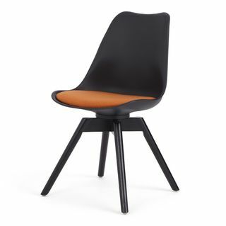 Biroja krēsls Thelma, melns un oranžs