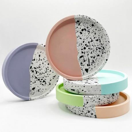 Jesmonite Terrazzo Round Coaster | Piekariņu paplāte