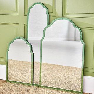 Aurora zaļā stikla sienas spogulis