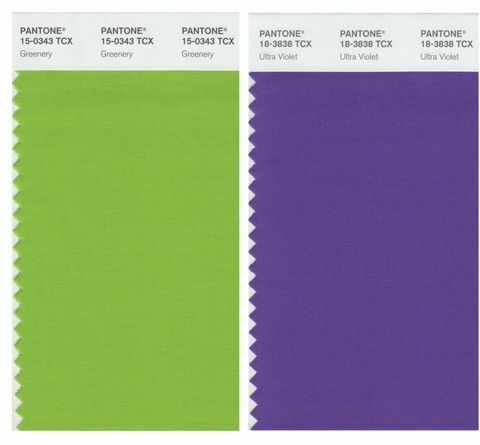 Gada Pantone krāsa - apstādījumi un ultravioletie