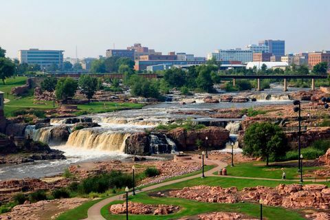 Falls parks Sioux Falls dienvidu dakotā