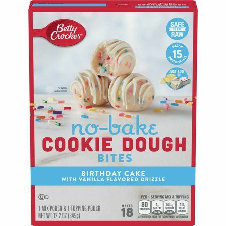 Betty Crocker dzimšanas dienas kūka No Bake Cookie Dough Bites