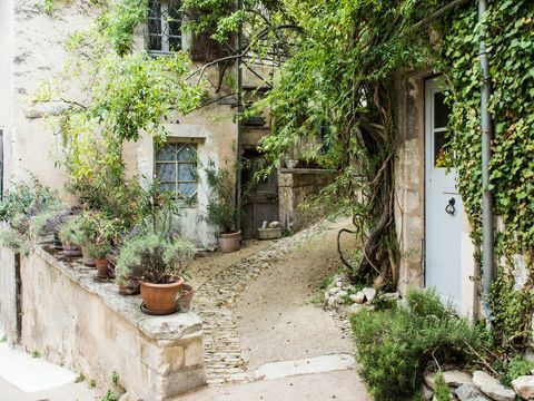 Houses, pa, sādža, Lacoste, Provence, France