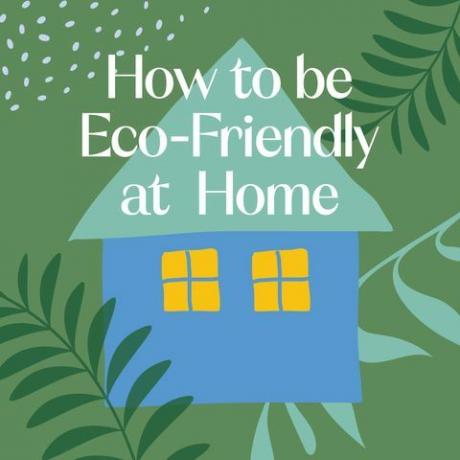 Grafika par to, kā būt videi draudzīgam mājās