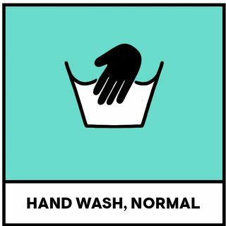 roku mazgāšanas parastās veļas simboli