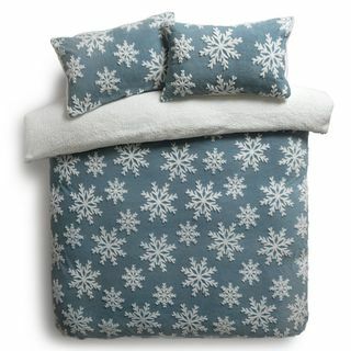 Argos Home Christmas Snowflake Fleece gultas veļas komplekts - viens