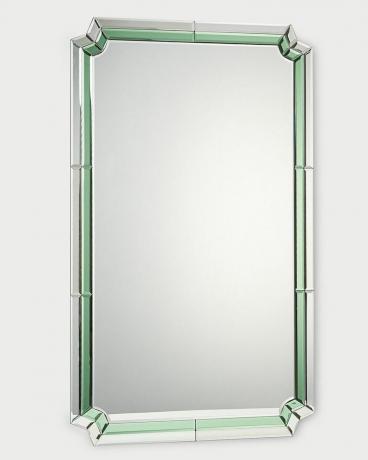 Oliver Bonas Aurora zaļa stikla sienas spogulis
