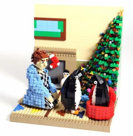 Džona Lūisa Ziemassvētku reklāmas tika izveidotas, izmantojot LEGO ķieģeļus.