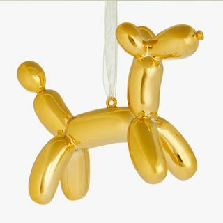 Popmākslas balonu suns Bauble, zelts