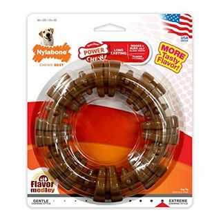 Nylabone Power Chew teksturēts suņu košļājamo gredzenu rotaļlietu aromāts Medley Flavor X-Large / Souper - 50+ mārciņas.