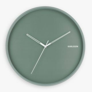 Karlsson Hue Silent Sweep metāla sienas pulkstenis, 40cm, zaļš