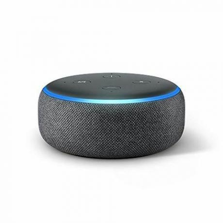 Echo Dot (3. ģen.) - viedais runātājs ar Alexa - kokogļu audums