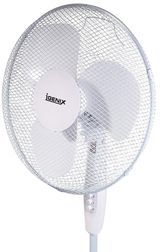 Igenix DF1655 pjedestāla oscilējošais 3 ātrumu ventilators ar acu drošības režģi, 16 collas, 40 W, balts