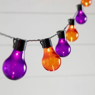 20 Orange & Purple Plug In Feston Lights